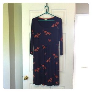 Women’s Casual Dress with Bird Print